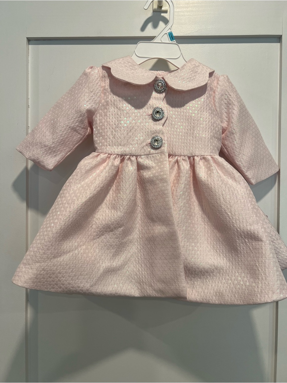 Blueberi Boulevard Light Pink Pearl-Button Peter Pan Collar Dress